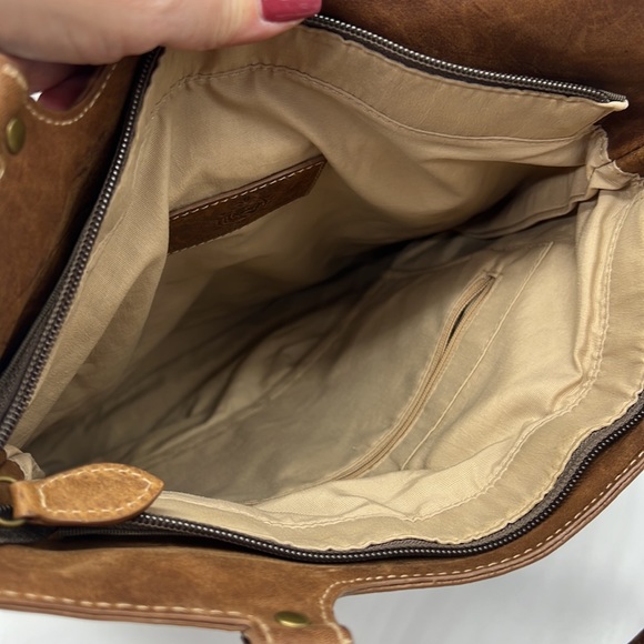 The Territory Ahead Canvas and Leather Shoulder Bag Brown/Tan - Picture 8 of 16